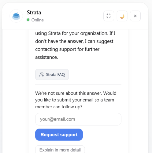 Request human support