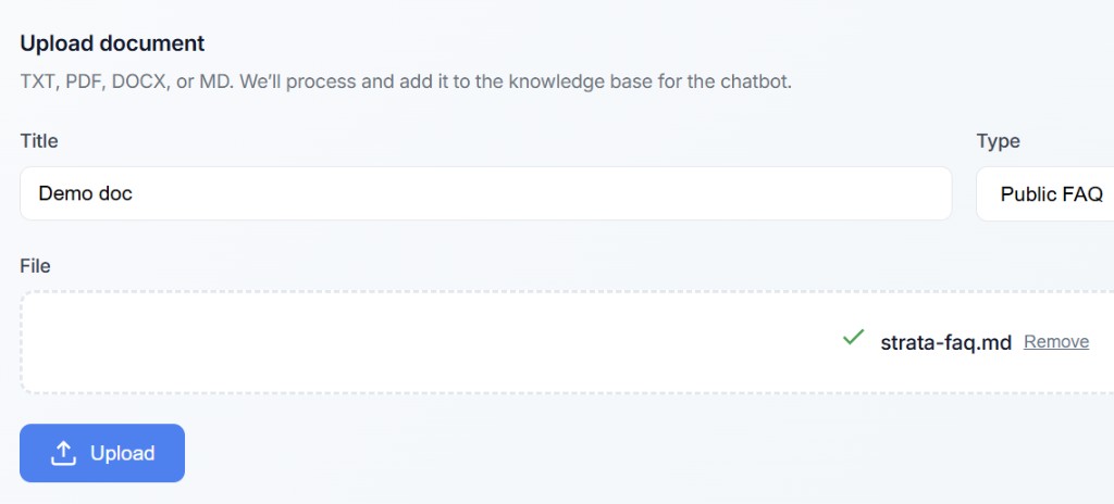 Upload as workspace or user